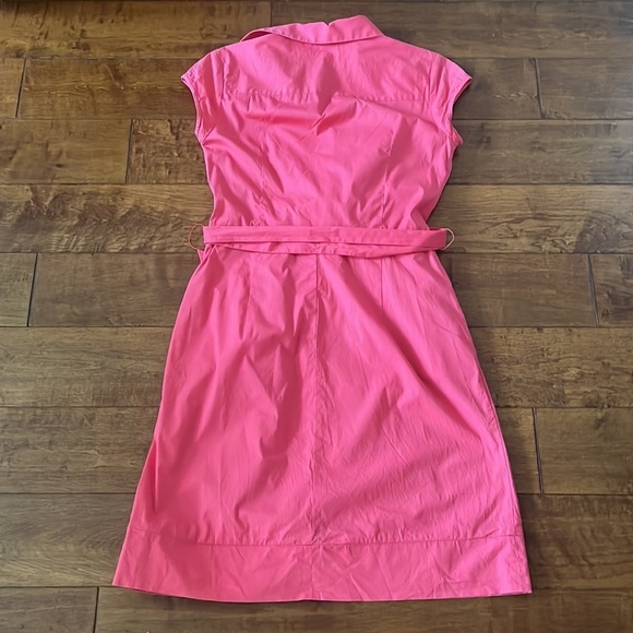 Banana Republic Buttons Down Shirt Stretch Side Pockets Belted Dress Size 4 - Picture 4 of 10